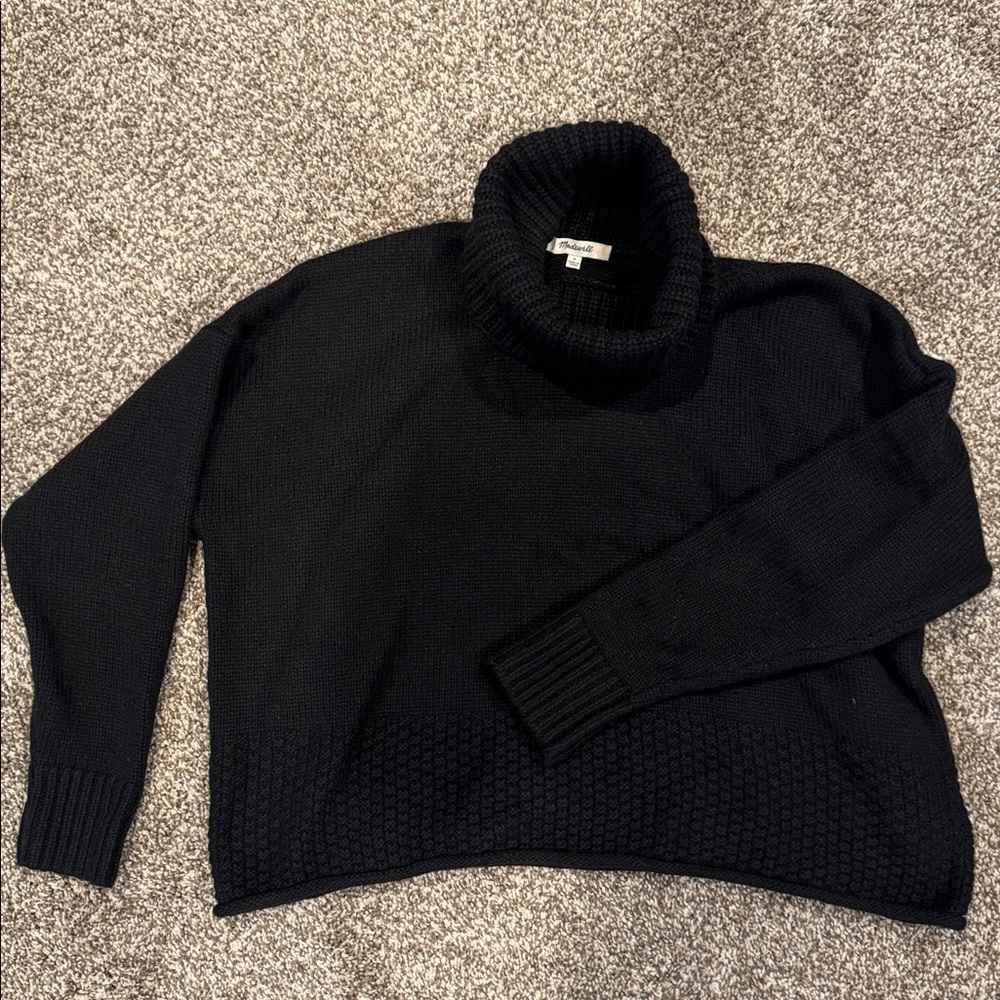 Madewell Black Cowl Neck Sweater